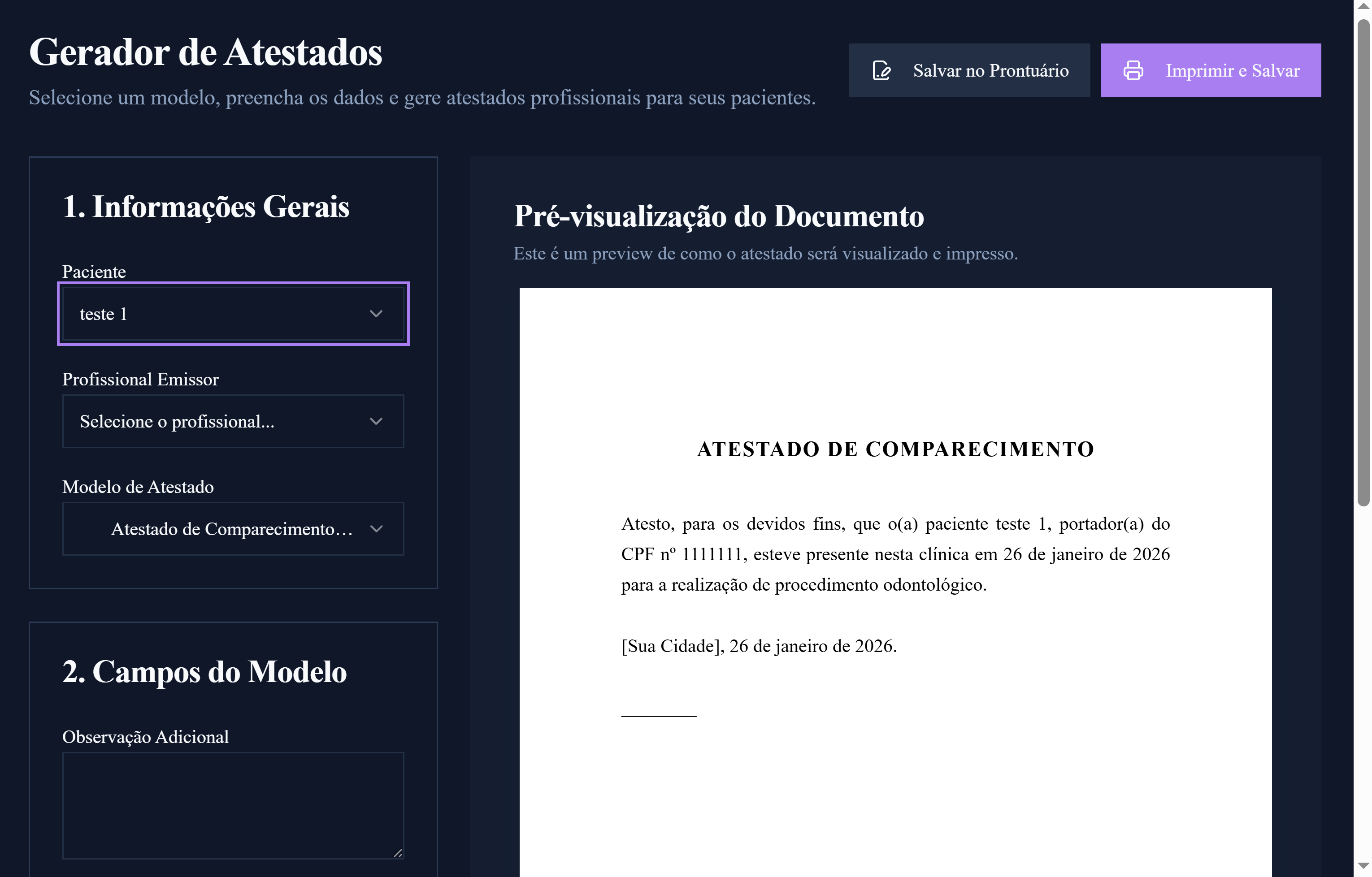 Atestados Profissionais